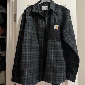 Carhartt WIP Asher Check Flannel Shirt, Size M